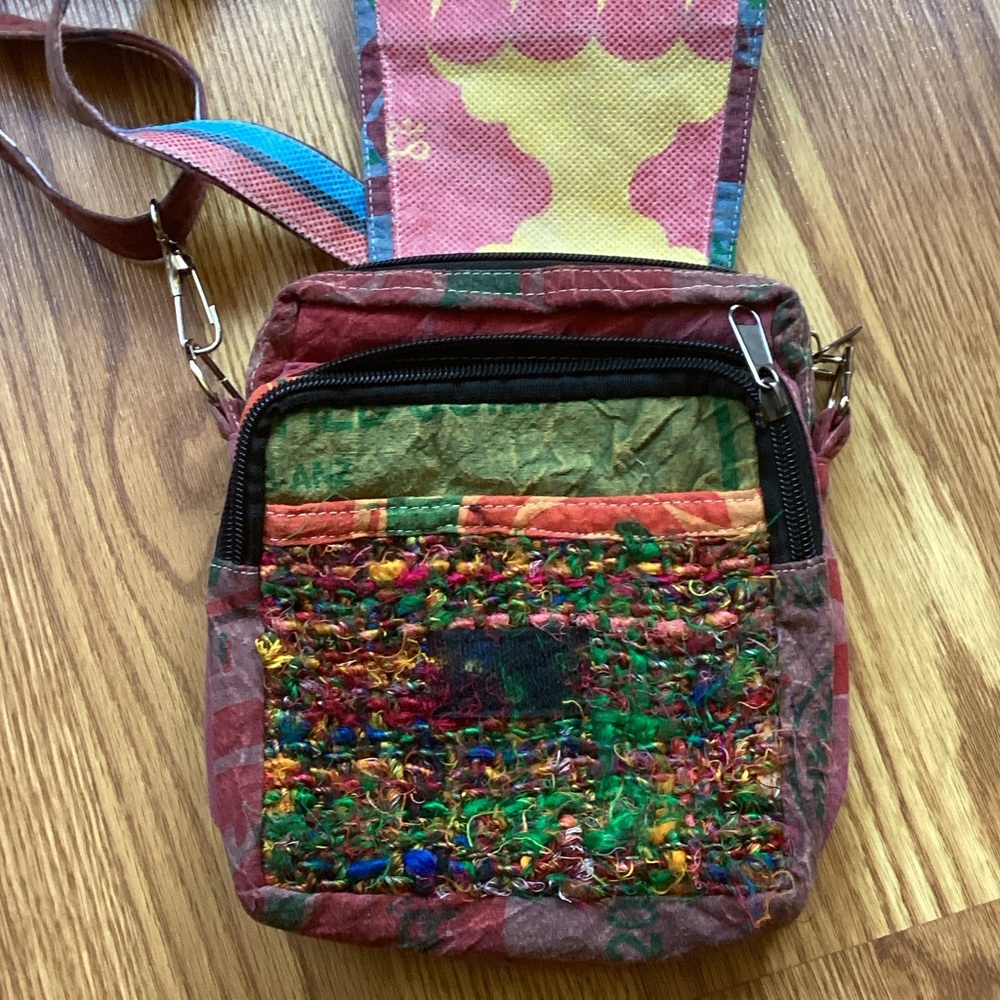 Multicolor Patchwork Crossbody Bag - image 4